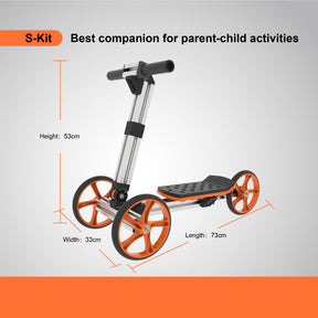 KidRock Constructible Kit 20 in 1 Kids Balance Bike No Pedals Toys for 1 to 4 Year Old Engineering Building Kit Kids Sit/Stand Scooter Most Popular S-Kit (Not Electric) - Tonkn