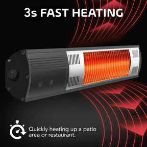 Simple Deluxe Wall Mounted Patio Outdoor Heater for Balcony, Courtyard with Remote Control - Tonkn