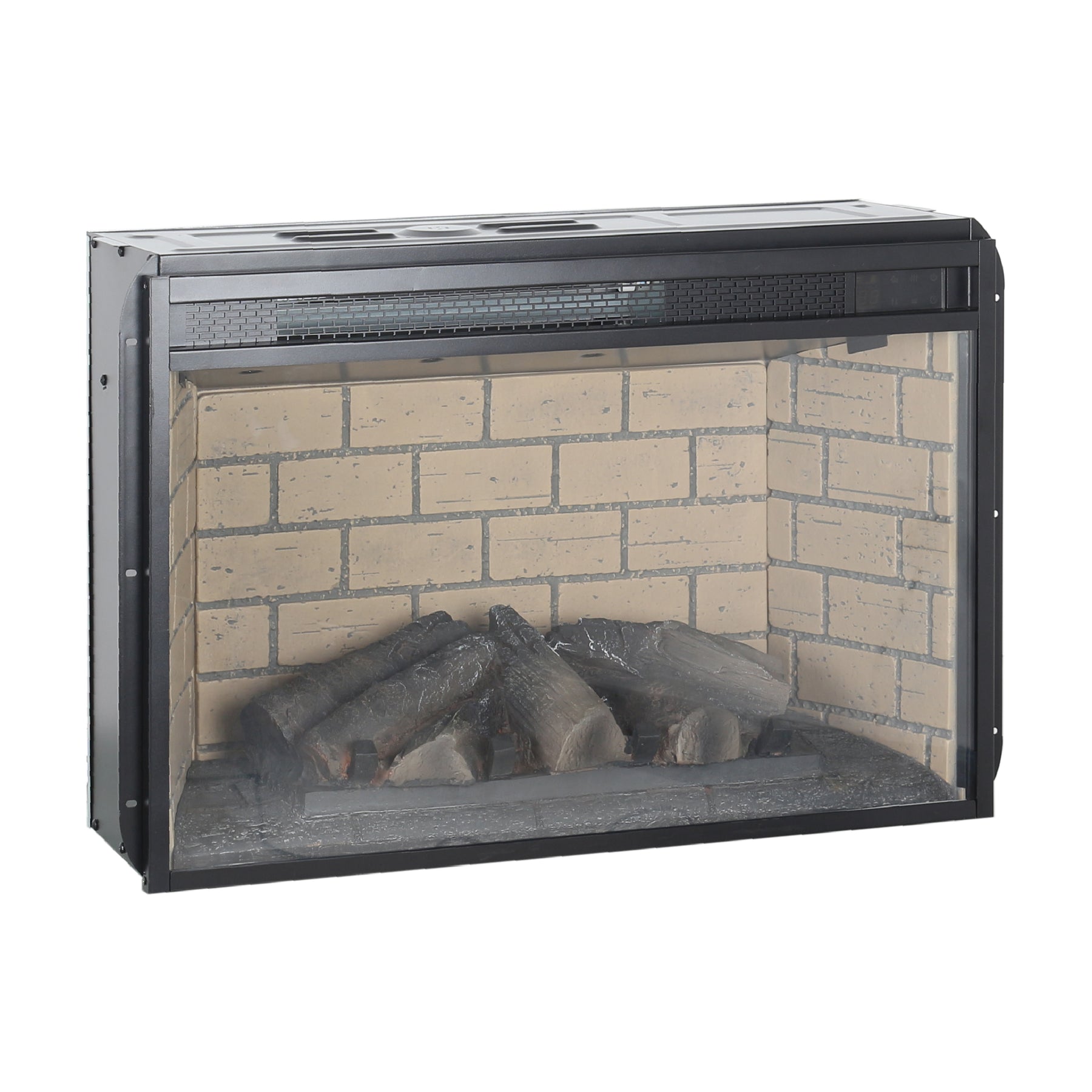 26 inch infrared quartz heater fireplace insert -woodlog version with brick - Tonkn