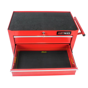 5 DRAWERS MULTIFUNCTIONAL TOOL CART WITH WHEELS-RED - Tonkn