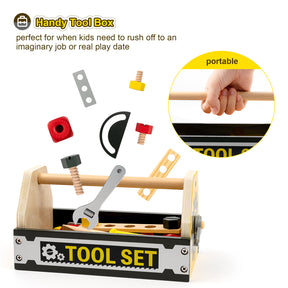 Play Toolbox Kids Workbench Tools for Toddlers Boys Girls - Tonkn