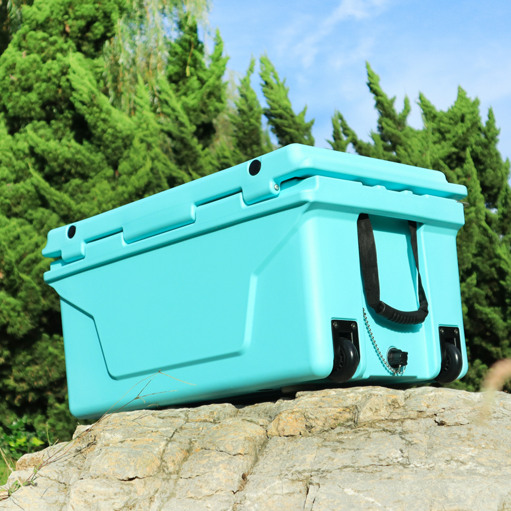 Hot Selling Blue color 65QT Outdoor cooler fish ice chest Box 2022 Popular Camping Cooler Box - Tonkn