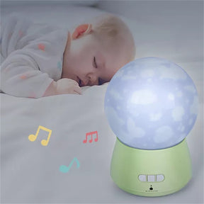 Cmgb LED Night Light, 360 Degree Rotating Baby Music Projector Night Light, Kids Sleep Light Green - Tonkn