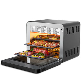 Geek Chef Steam Air Fryer Toast Oven Combo , 26 QT Steam Convection Oven Countertop , 50 Cooking Presets, with 6 Slice Toast, 12" Pizza, Black Stainless Steel. Ban on Amazon - Tonkn