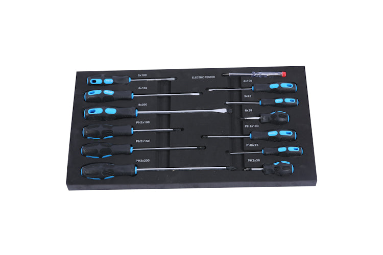 4 Drawers Tool Cabinet with Tool Sets--BLUE - Tonkn