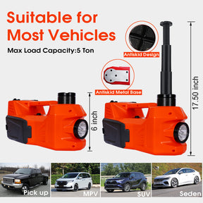 Electric Car Jack kit,5T 12V,4IN 1 FLOOR JACK,hydraulic car jack lift with electric impact wrench for SUV ,MPV Sedan - Tonkn