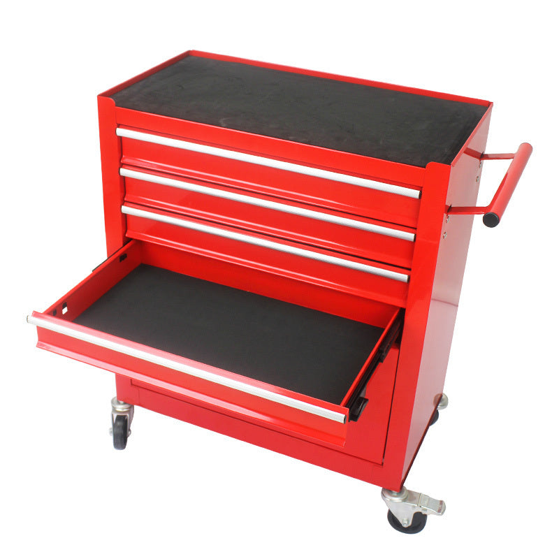 4 DRAWERS MULTIFUNCTIONAL RED TOOL CART WITH WHEELS - Tonkn