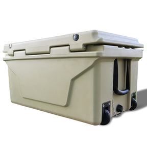 Khaki color ice cooler box 65QT camping ice chest beer box outdoor fishing cooler - Tonkn