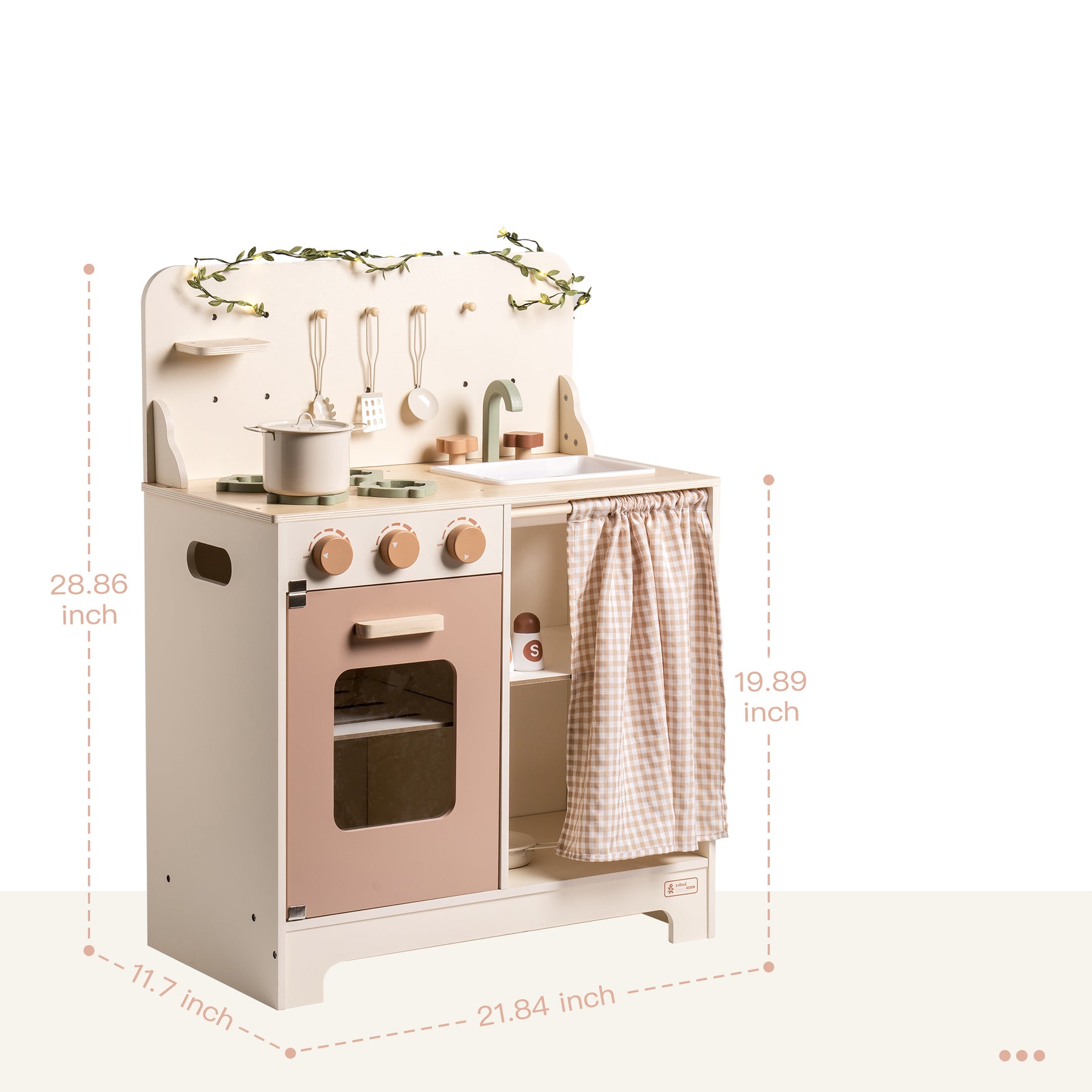 Stylish Cream Modern Kitchen Playset for Kids, Great Gift for Boys&Girls - Tonkn
