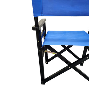 Folding Chair Wooden Director Chair Canvas Folding Chair  Folding Chair  2pcs/set   populus + Canvas (Color : Blue) - Tonkn