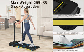 Treadmill-Walking Pad-Under Desk Treadmill 0.6-7.6MPH 2.5HP 2 in 1 Folding Treadmill-Treadmills for Home and Office - Tonkn