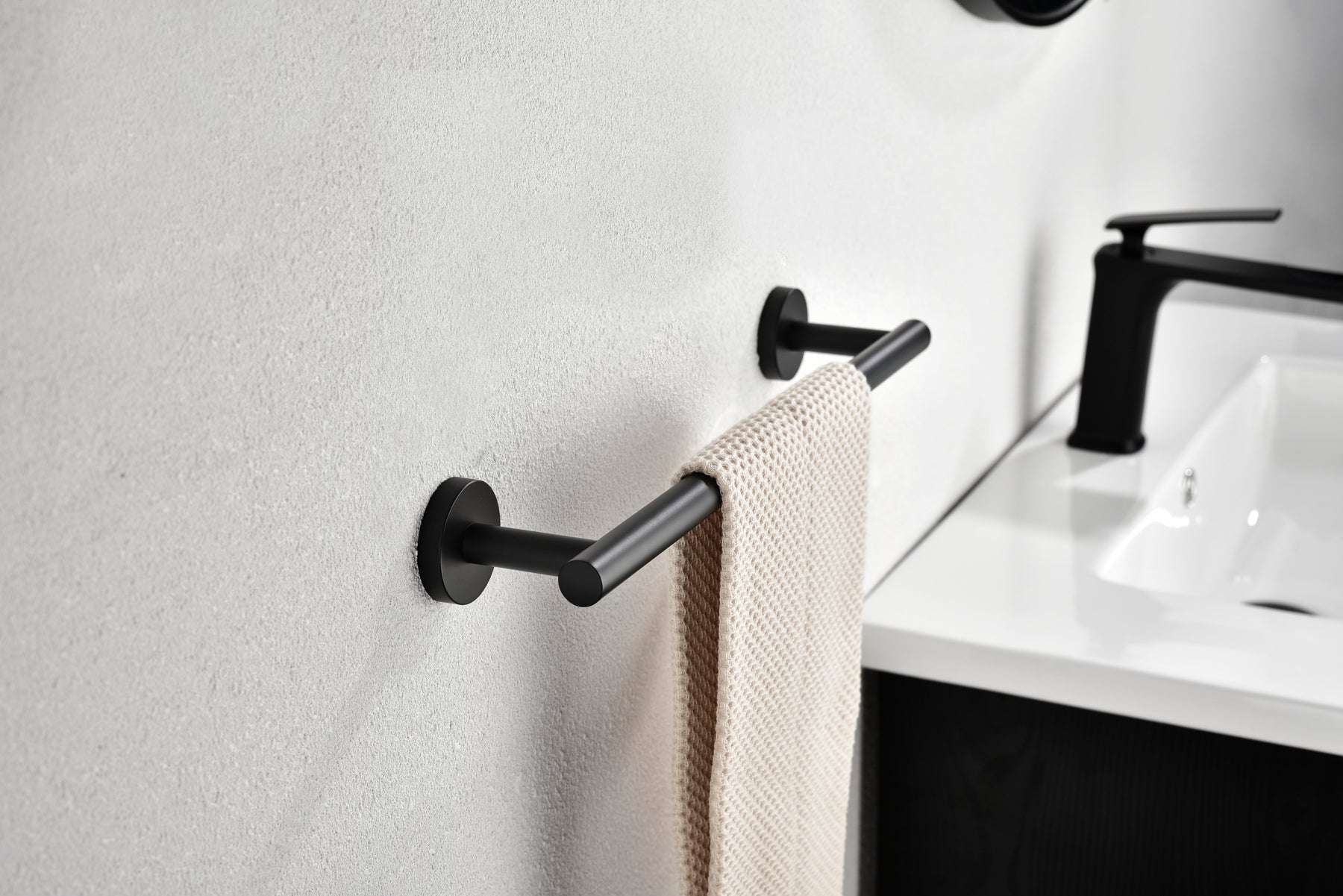 6 Piece Stainless Steel Bathroom Towel Rack Set Wall Mount - Tonkn