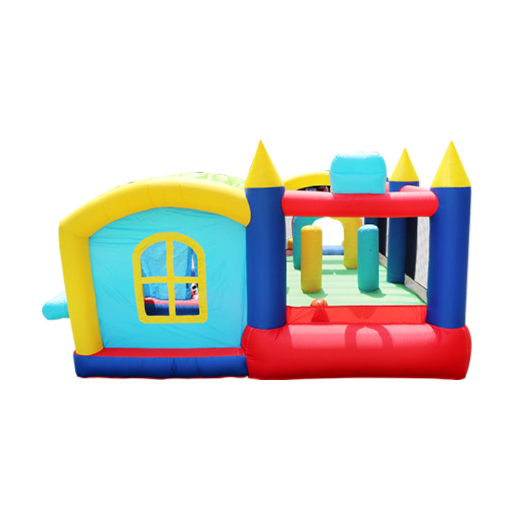 7 in 1 Inflatable Bounce House, Bouncy House with Ball Pit for Kids Indoor Outdoor Party Family Fun, Obstacles, Toddler Jump Bouncy Castle with Ball Pit for Birthday Party Gifts - Tonkn