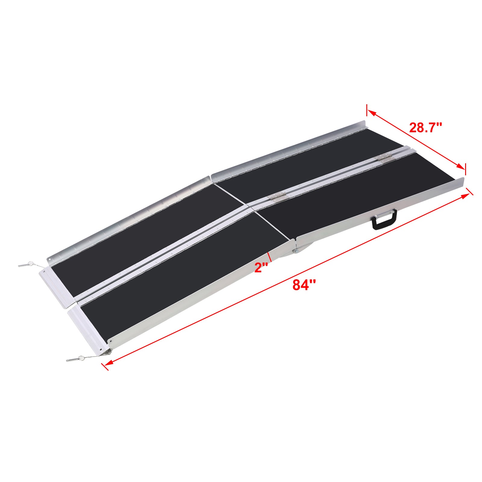wheel chair ramp 7ft ,aluminium threhold ramp,Portable and Foldable, 600 Pound Capacity, Non-Skid Surface, Two Separate Pieces, for Home, Steps, Stairs, Doorways - Tonkn