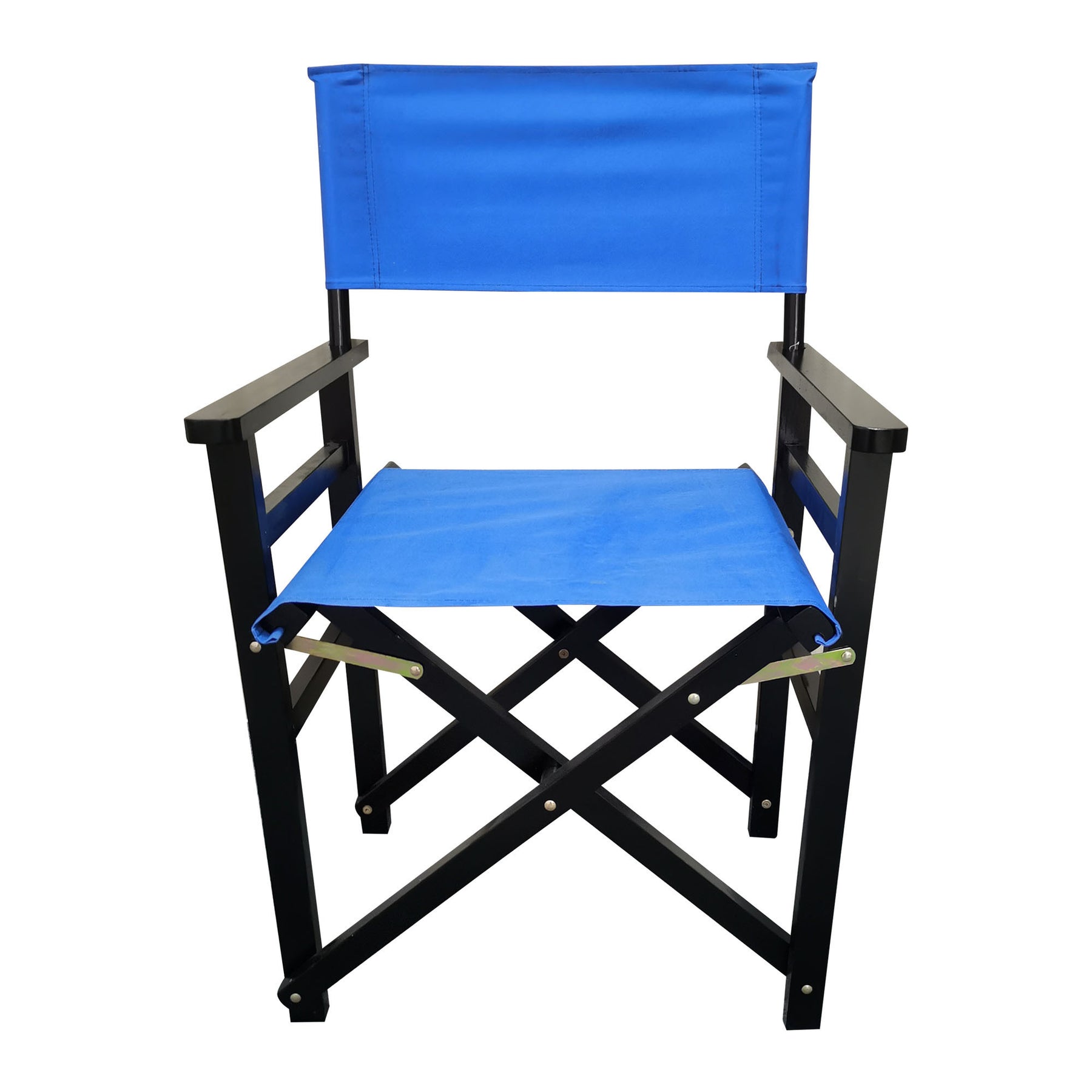 Folding Chair Wooden Director Chair Canvas Folding Chair  Folding Chair  2pcs/set   populus + Canvas (Color : Blue) - Tonkn