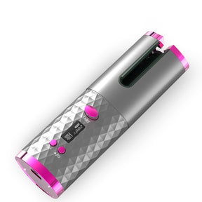 USB Rechargeable Cordless Auto-Rotating Ceramic Portable Hair Curler_4