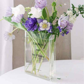 Clear Book Vase Artistic and Cultural Decor Acrylic Vase_5