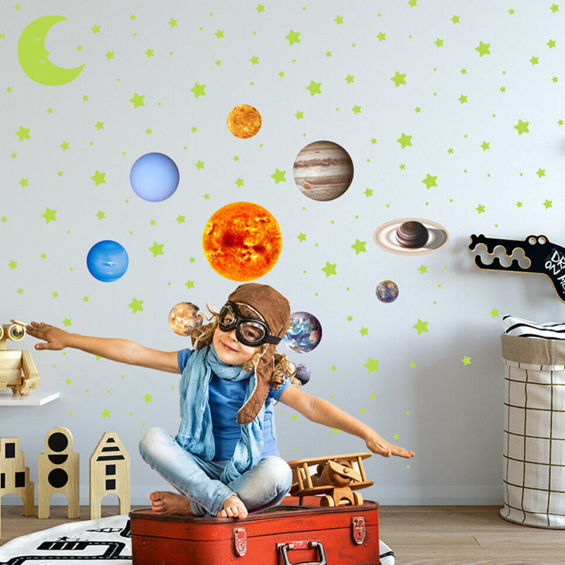 525 Pcs Luminous Solar System Glow in the Dark Wall Ceiling Stickers_2