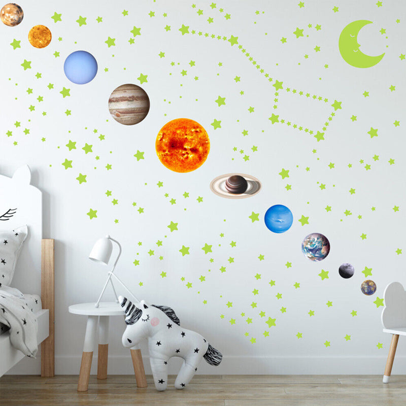 525 Pcs Luminous Solar System Glow in the Dark Wall Ceiling Stickers_1