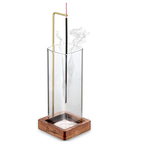 Inverted Vertical Incense Stick Holder Glass Bottle_0