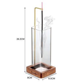 Inverted Vertical Incense Stick Holder Glass Bottle_9
