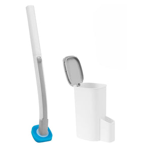 Wall-Mounted Toilet Brush Set with Storage Caddy and 8 Refill Heads_1