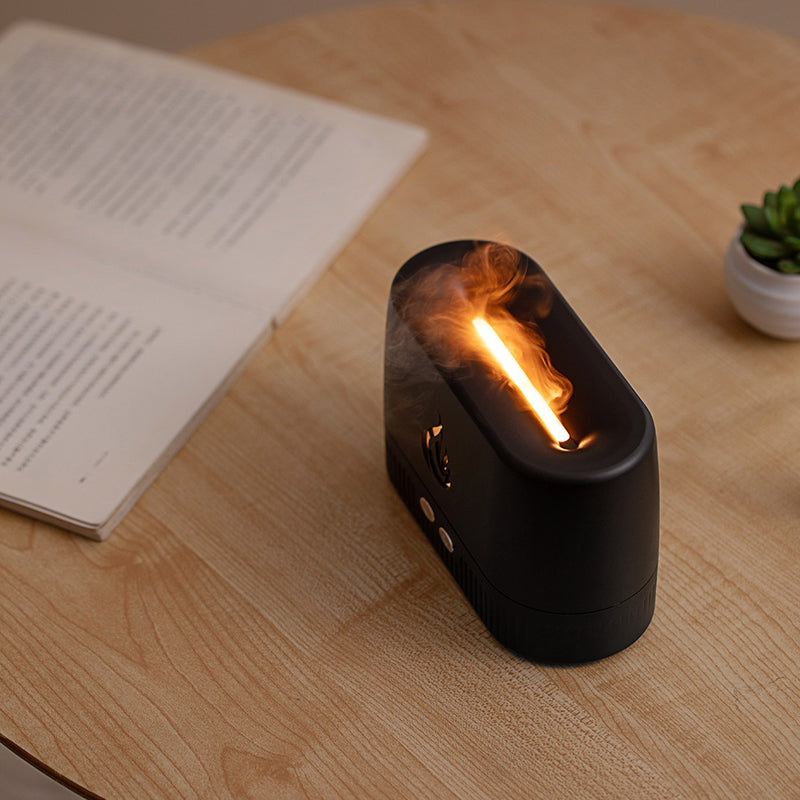 Cool Mist Quiet Humidifier with Flame Simulation Night Light-USB Plugged-in_3