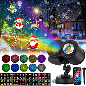 Outdoor Christmas Projector Moving Santa LED Landscape Holiday Light_4