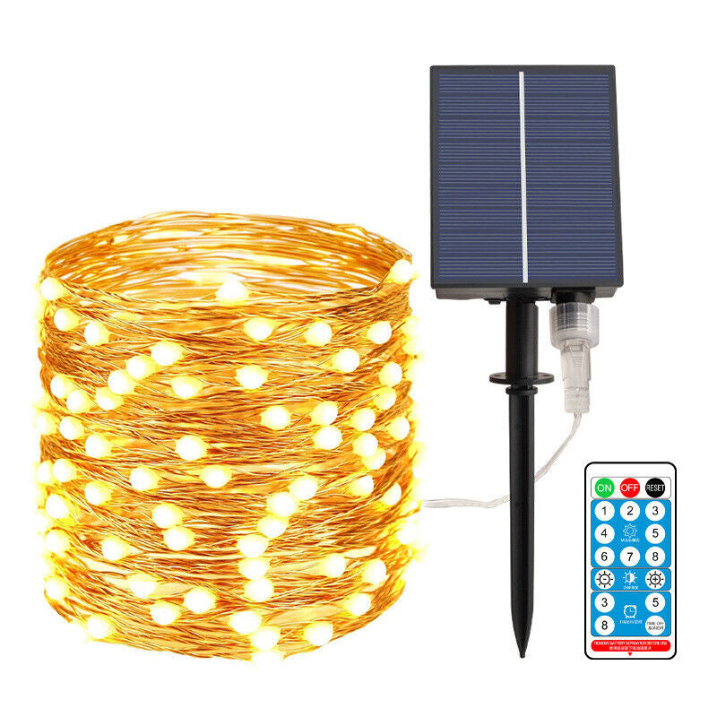 300 LED Remote Control Waterproof Outdoor Fairy String Light- Solar_1