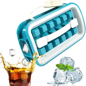 Water Tight Stackable Quick-Release Silicon Ice Cube Molder with Lid_5