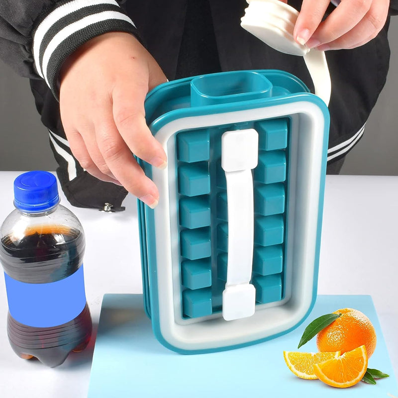 Water Tight Stackable Quick-Release Silicon Ice Cube Molder with Lid_11