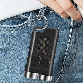 900LM Mini LED Flashlight Keychain Magnetic Torch- USB Rechargeable_8