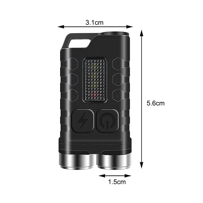 900LM Mini LED Flashlight Keychain Magnetic Torch- USB Rechargeable_1