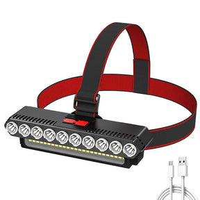 10LED COB Camping and Outdoor Powerful Headlamp - USB Rechargeable_0