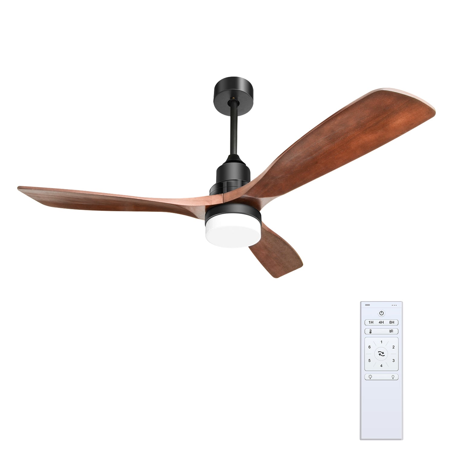 52 Inch Ceiling Fan Light With 6 Speed Remote Reversible Energy-saving DC Motor - Tonkn