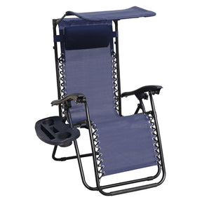 Lounge Chair Adjustable Recliner w/Pillow  Outdoor Camp Chair for Poolside Backyard Beach, Support 300lbs - Tonkn