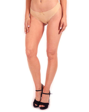 Dalia Silk Seamless Thong Underwear - Nude - Tonkn