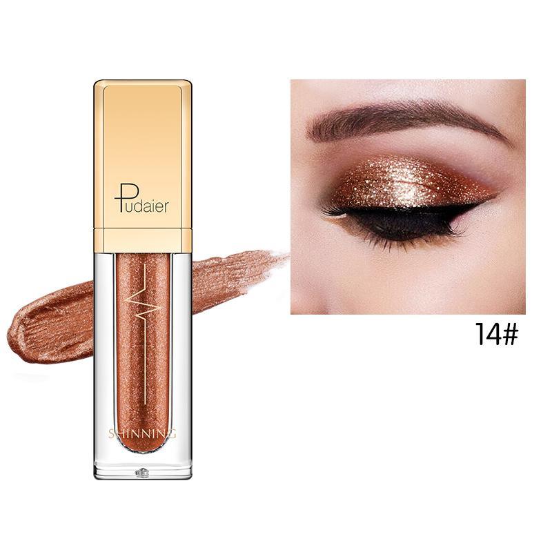 Pudaier Glitter & Glow Liquid Eyeshadow - Color # 14 Dark Orange