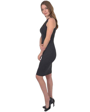 Eden Asymmetric Neckline Mini Dress - Black - Tonkn
