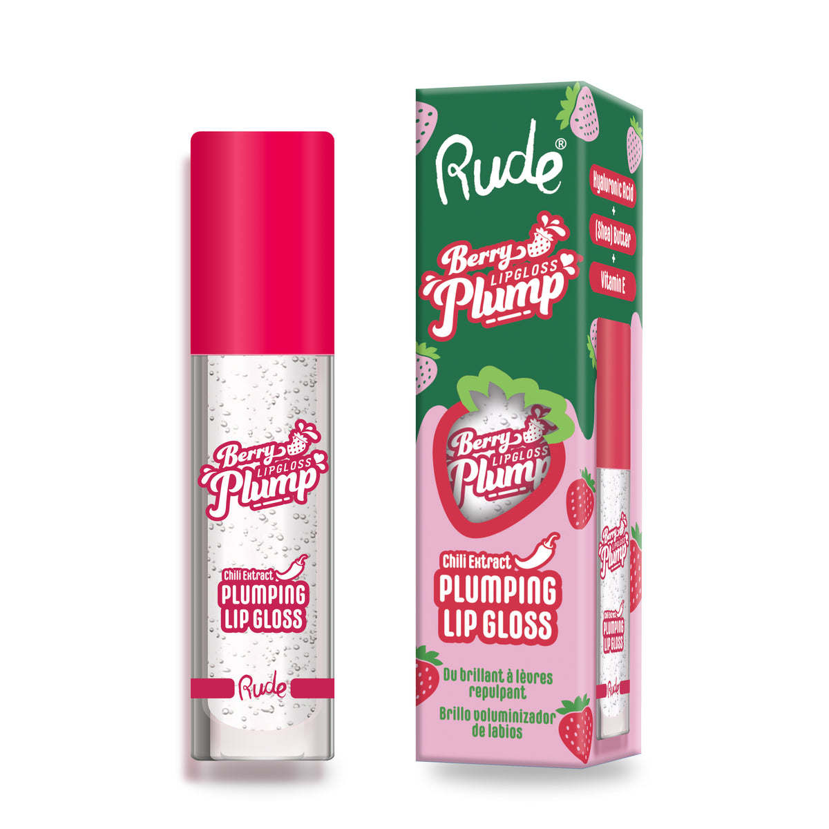 RUDE Berry Plump Plumping Lip Gloss - Tonkn