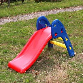 XSL001 CE proved kids plastic foldable slide indoor playground equipment children plastic slide kids indoor slide blue red and yellow - Tonkn